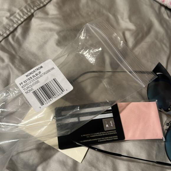 Fendi 53mm Modified Cat Eye Sunglasses turquoise - Picture 14 of 16